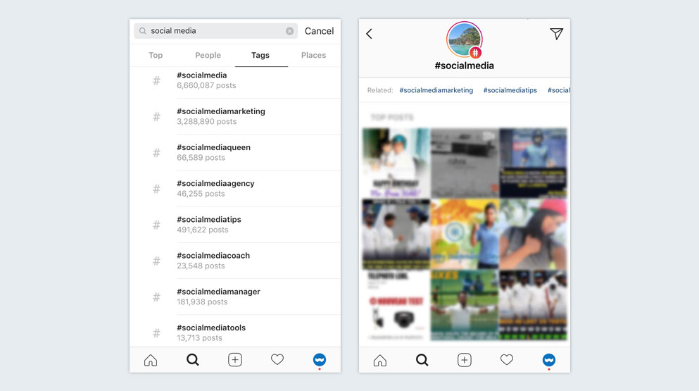 Instagram find hashtags