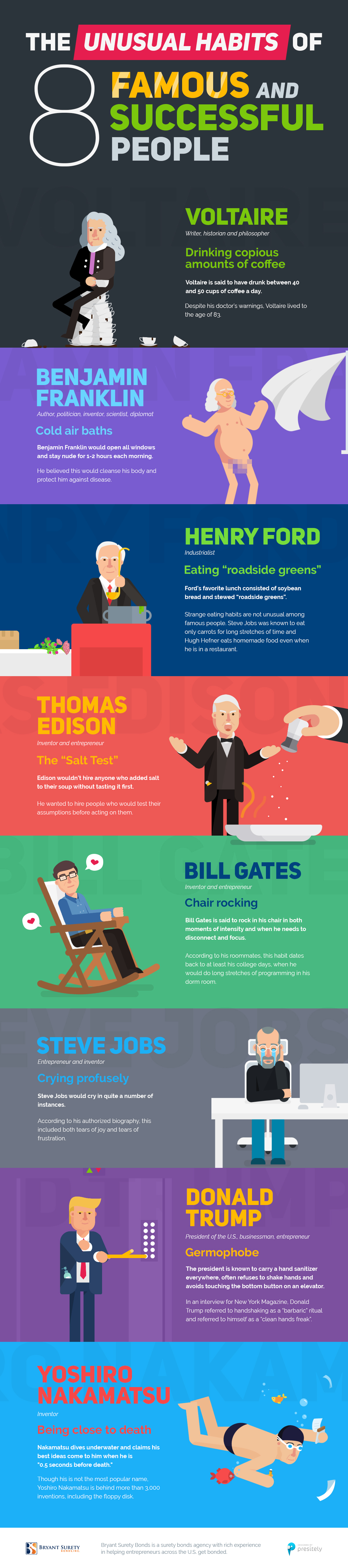 unusual habits of successful people infographic